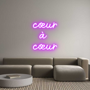 Enseigne LED néon personnalisée : cœur
à 
cœur