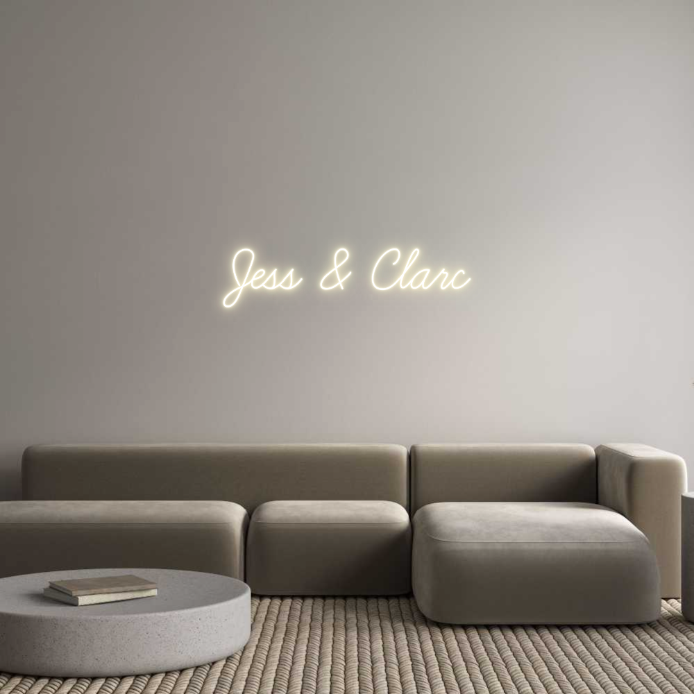 Enseigne LED néon personnalisée: Jess & Clarc