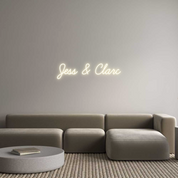 Enseigne LED néon personnalisée: Jess & Clarc