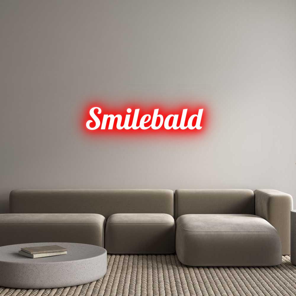 Custom LED Neon Sign: Smilebald