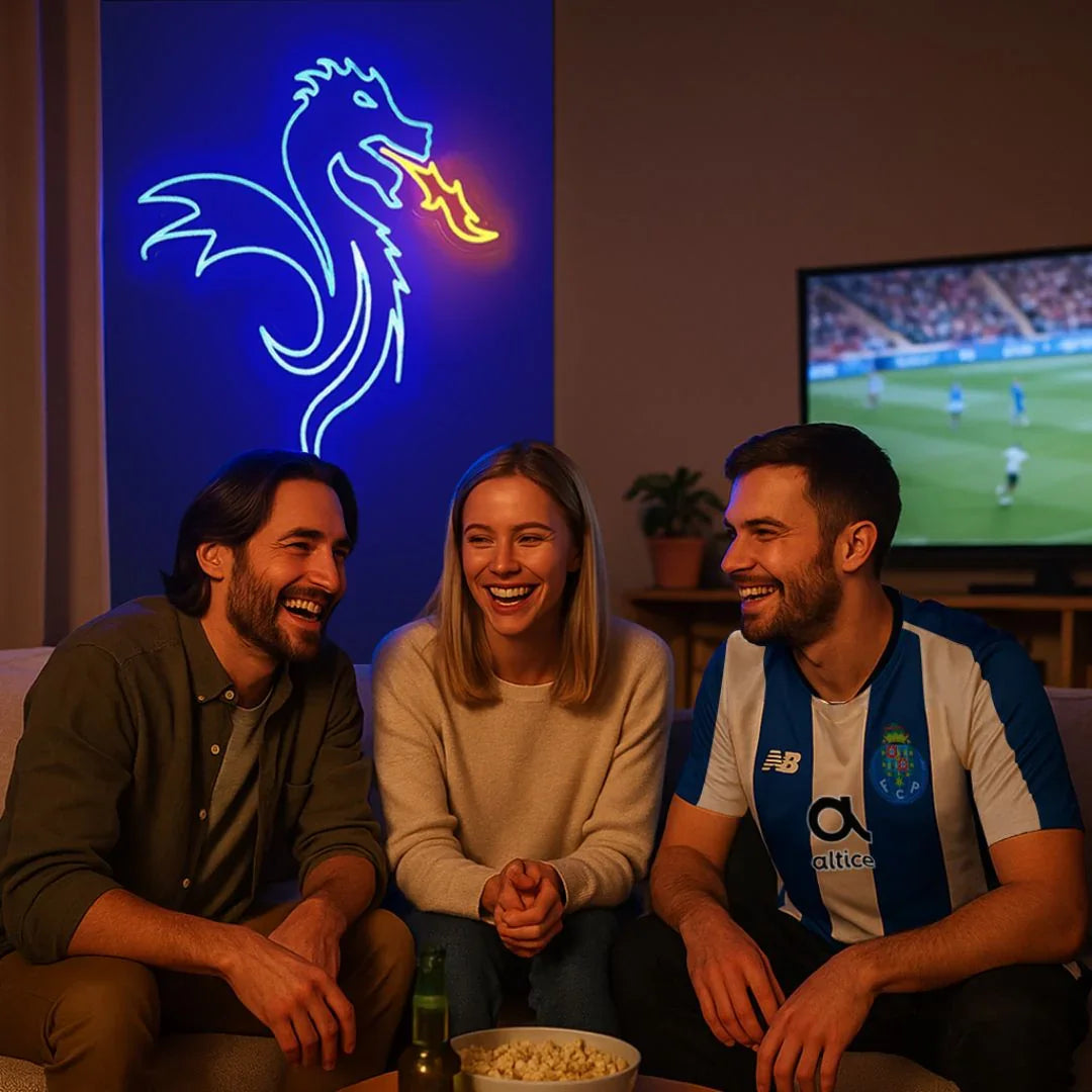 FC Porto Dragon LED Neon Sign – Officially Licensed Light Decor