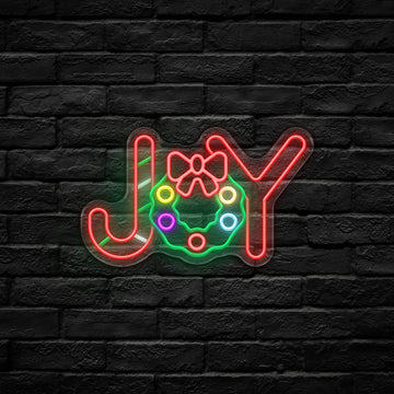 JOY Wreath LED Neon Sign (USB-Dimmable 36cm x 13cm)
