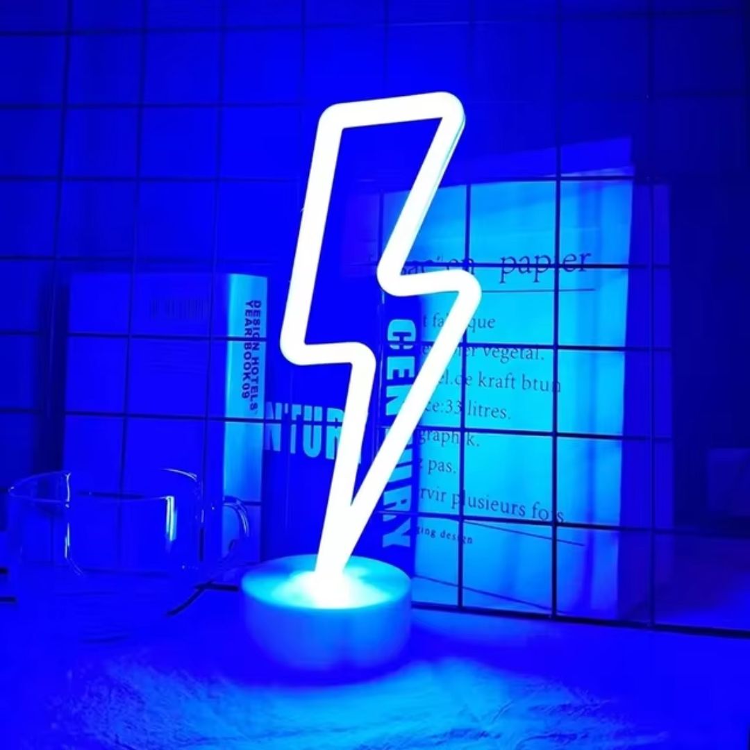 USB LED Neon Table Lamp Night Lights - Lightning