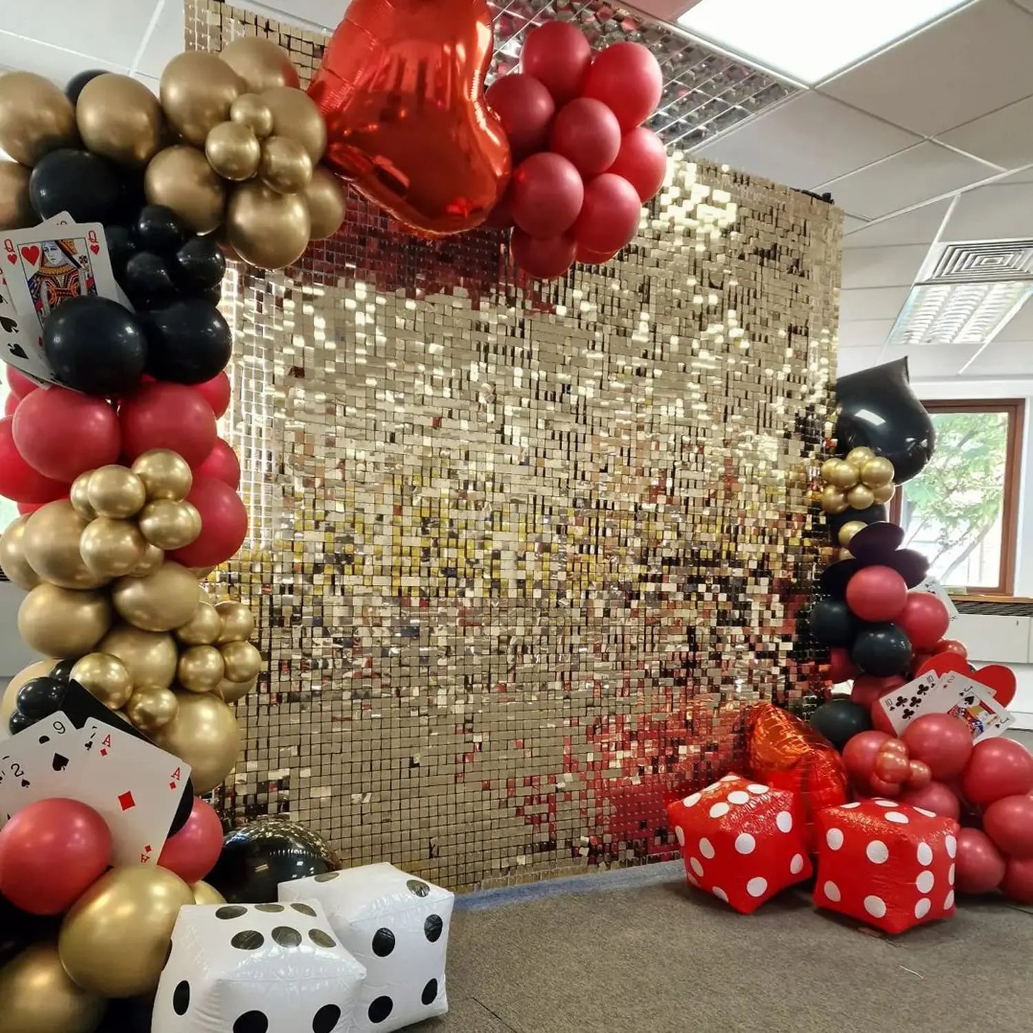 Light Gold Shimmer Wall Backdrop-4