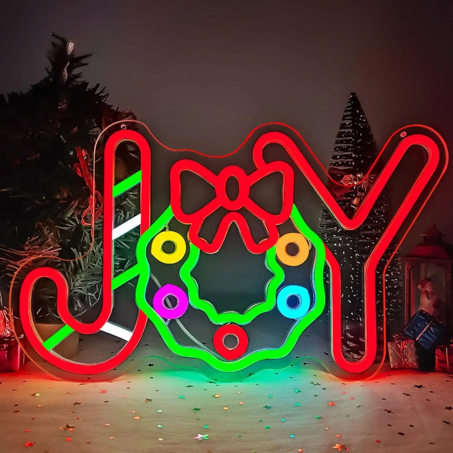 JOY Wreath LED Neon Sign (USB-Dimmable 36cm x 13cm)
