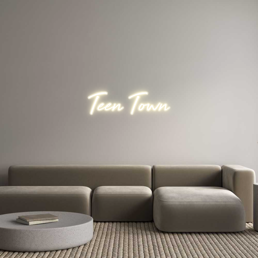 Custom LED Neon Sign: Teen Town