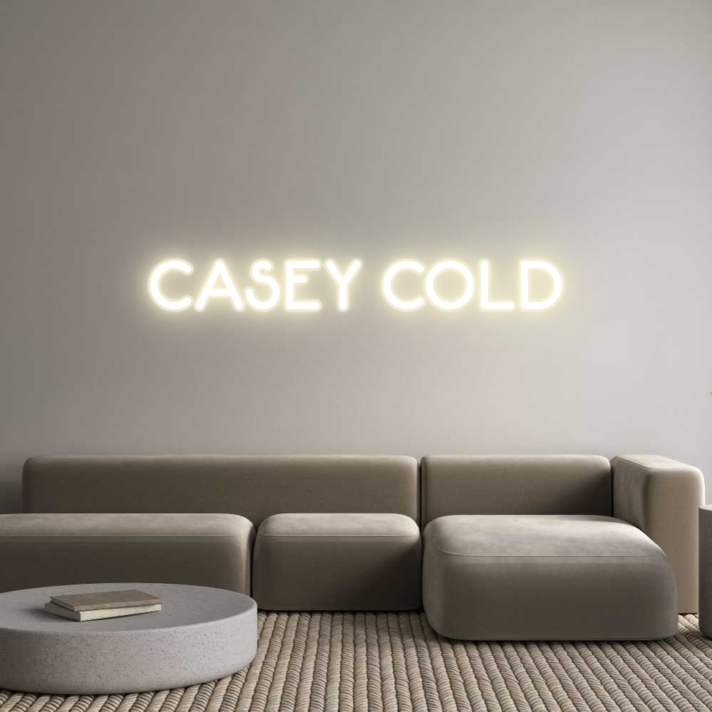 Custom LED Neon Sign: CASEY COLD