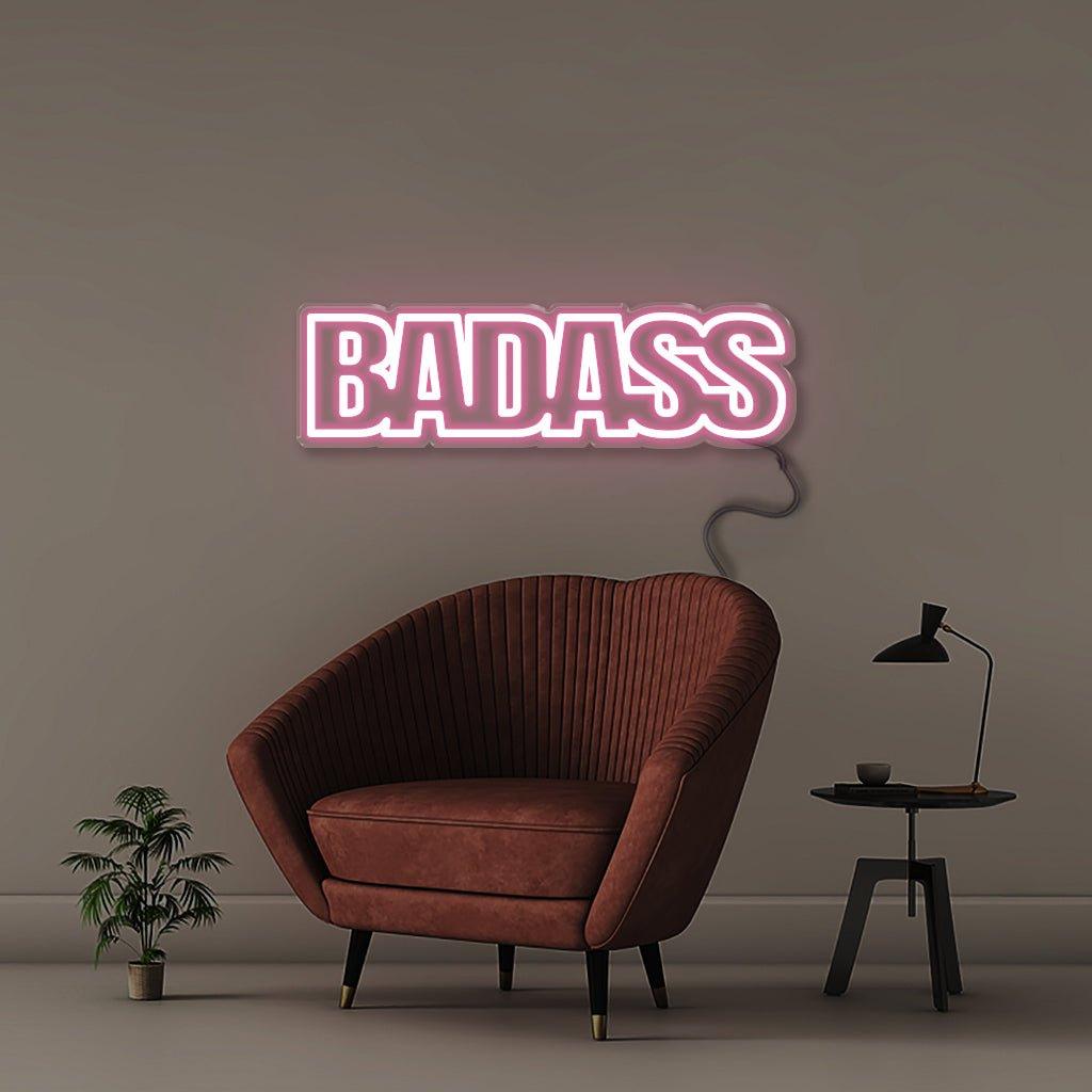 Badass - Neonific - LED Neon Signs - 100 CM - Light Pink