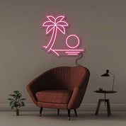 Beach - Neonific - LED Neon Signs - 18" (46cm) - Pink