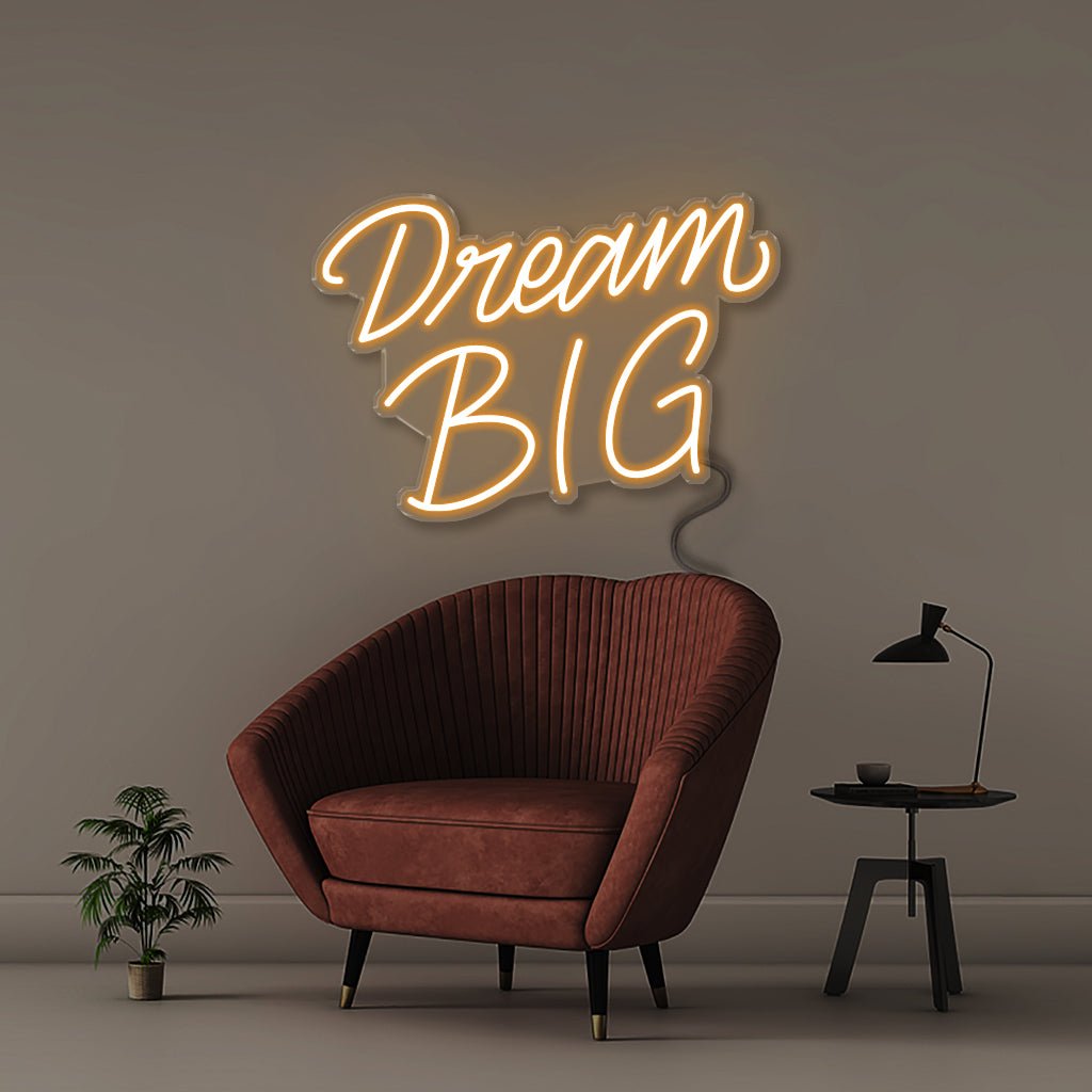 Dream Big - Neonific - LED Neon Signs - 24" (61cm) - Orange