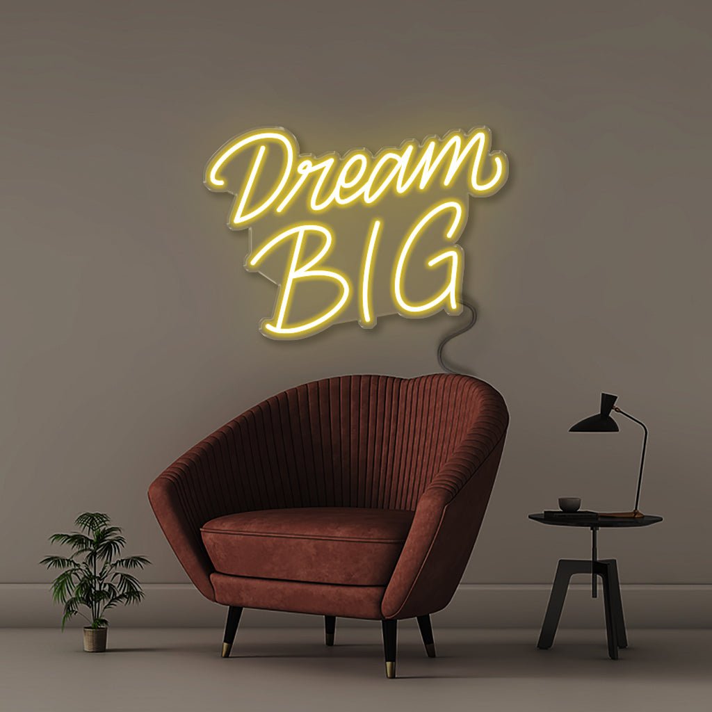 Dream Big - Neonific - LED Neon Signs - 24" (61cm) - Yellow