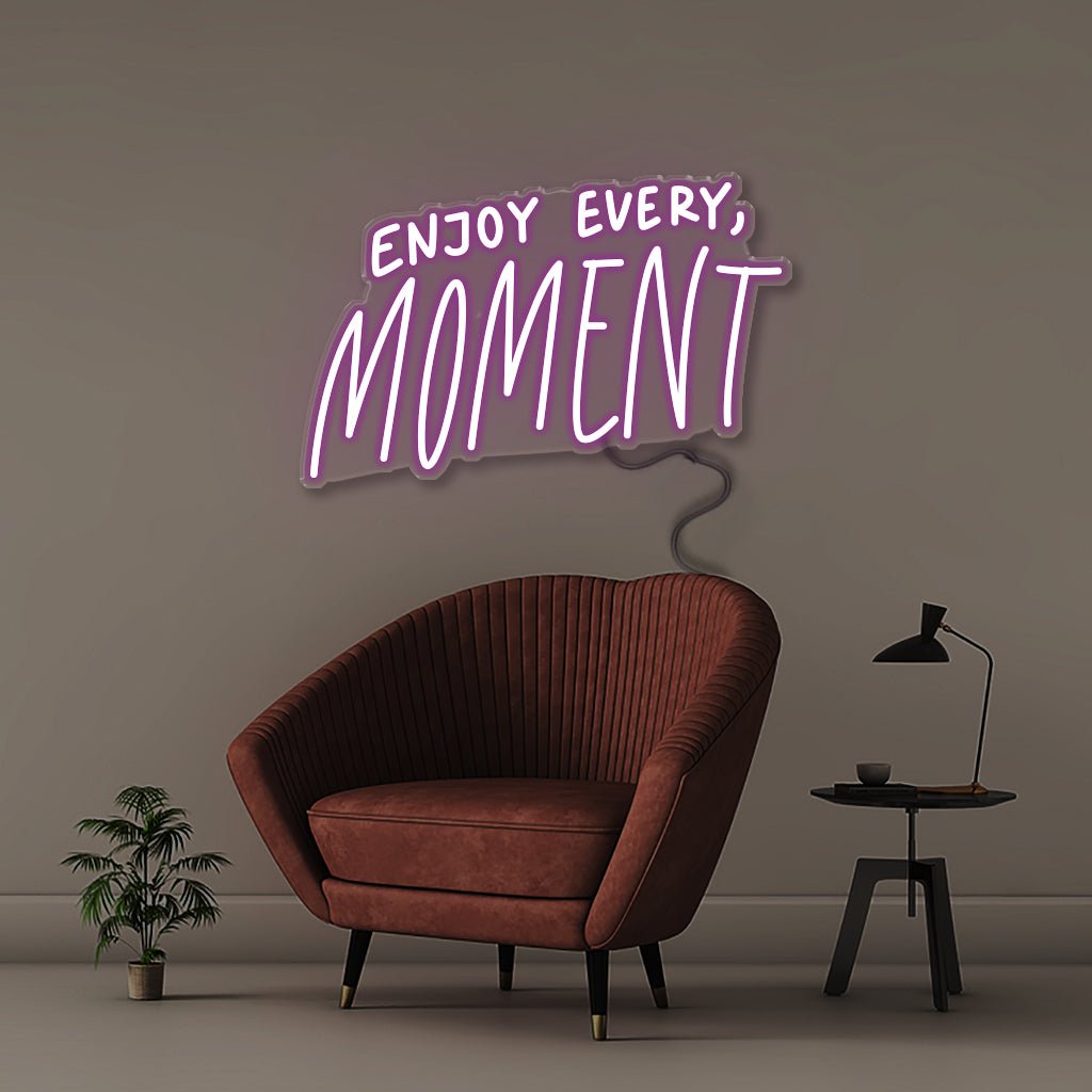 Enjoy Every Moment - Neonific - LED Neon Signs - 50 CM - Blue