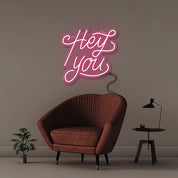 Hey You! - Neonific - LED Neon Signs - 18" (46cm) - Pink