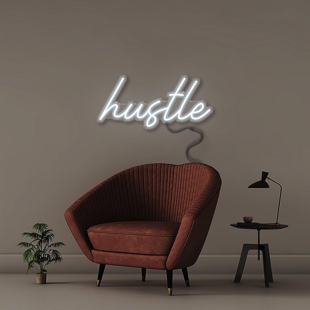 HUSTLE - Neonific - LED Neon Signs - 60cm - White