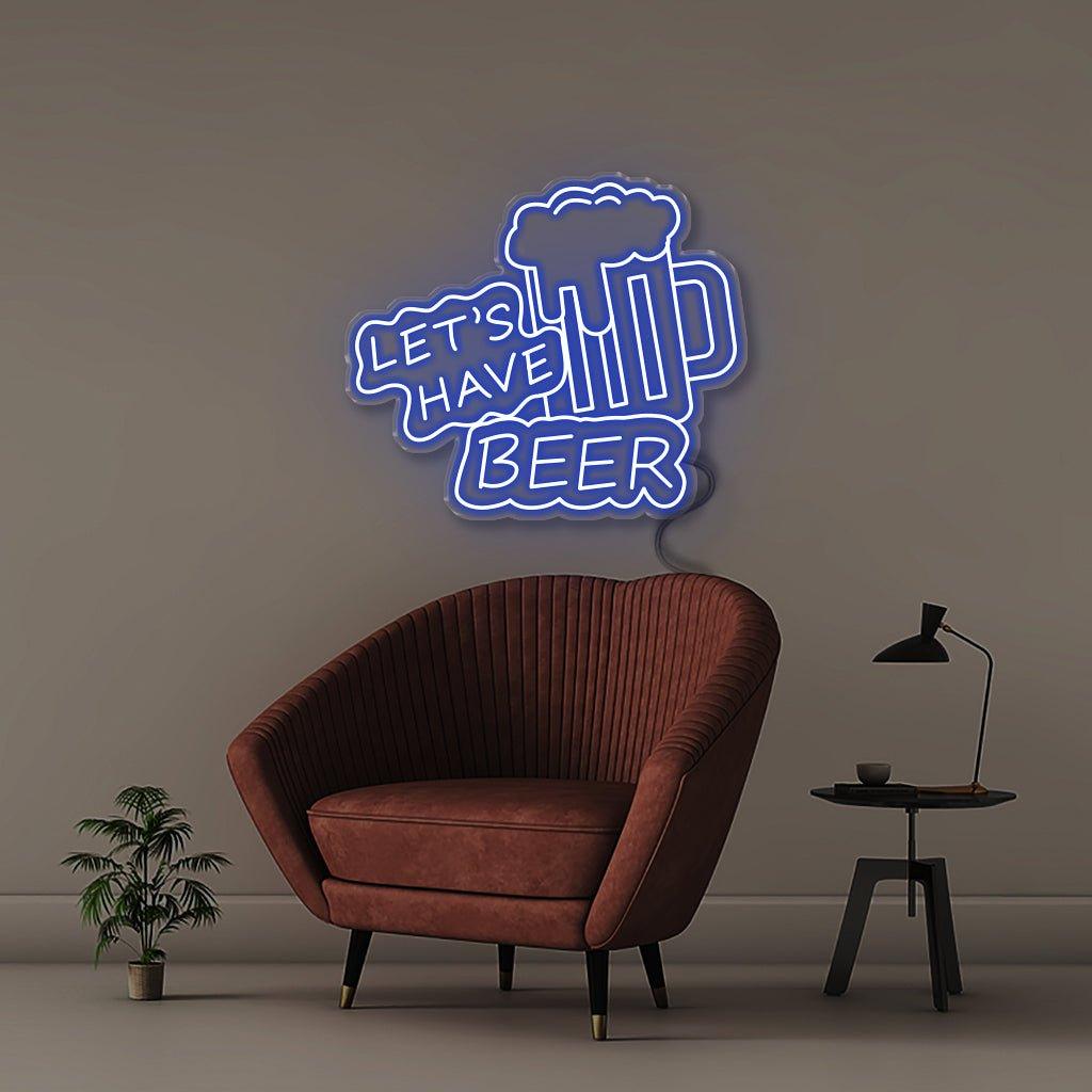 Let's have beer - Neonific - LED Neon Signs - 50 CM - Blue