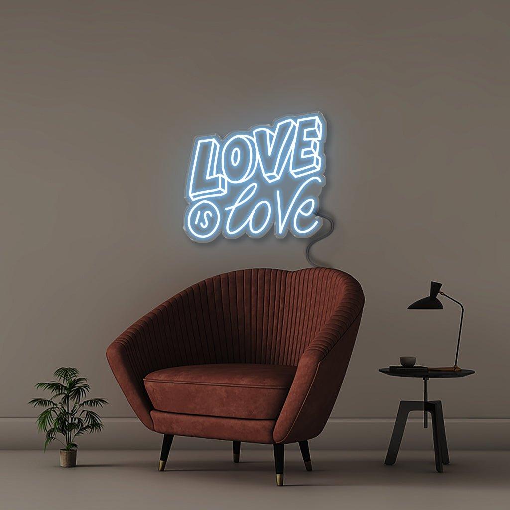 Love is Love - Neonific - LED Neon Signs - 50 CM - Blue