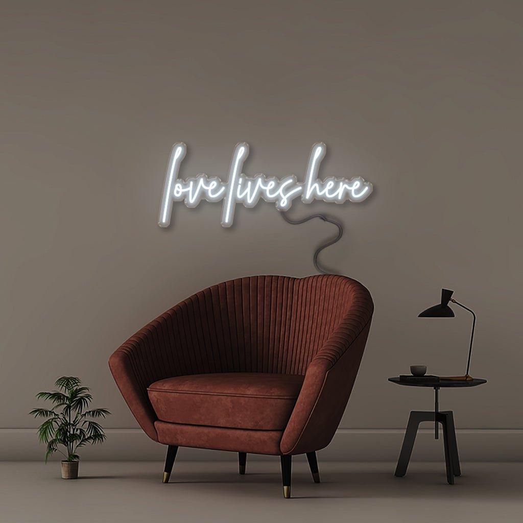 Love lives here - Neonific - LED Neon Signs - 75 CM - Blue