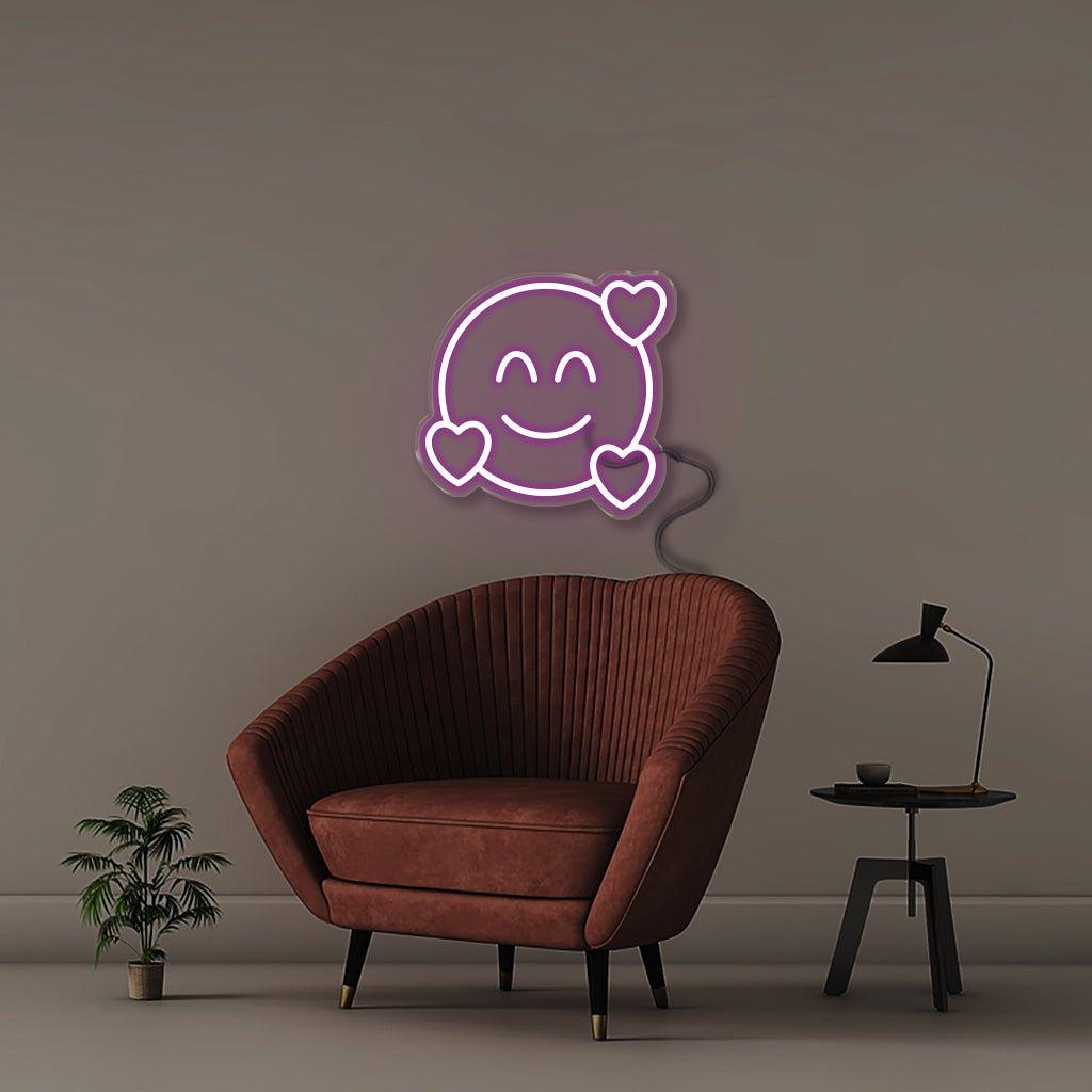 Loved Emoji - Neonific - LED Neon Signs - 50 CM - Blue