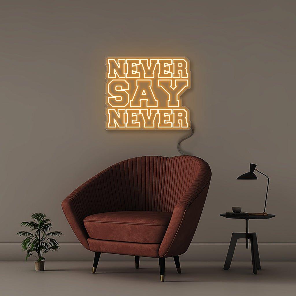 Never say Never - Neonific - LED Neon Signs - 75 CM - Blue