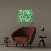 Never say Never - Neonific - LED Neon Signs - 75 CM - Blue