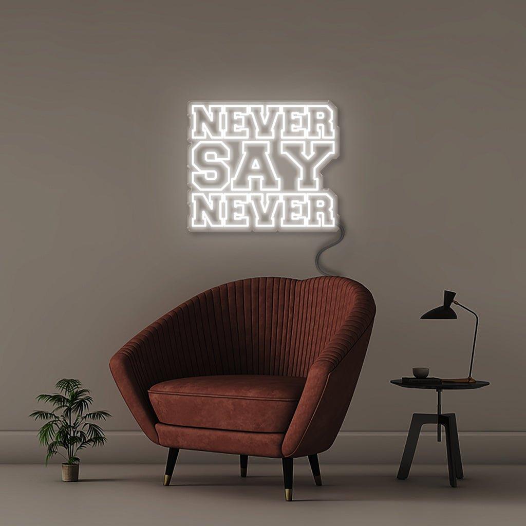 Never say Never - Neonific - LED Neon Signs - 75 CM - Blue