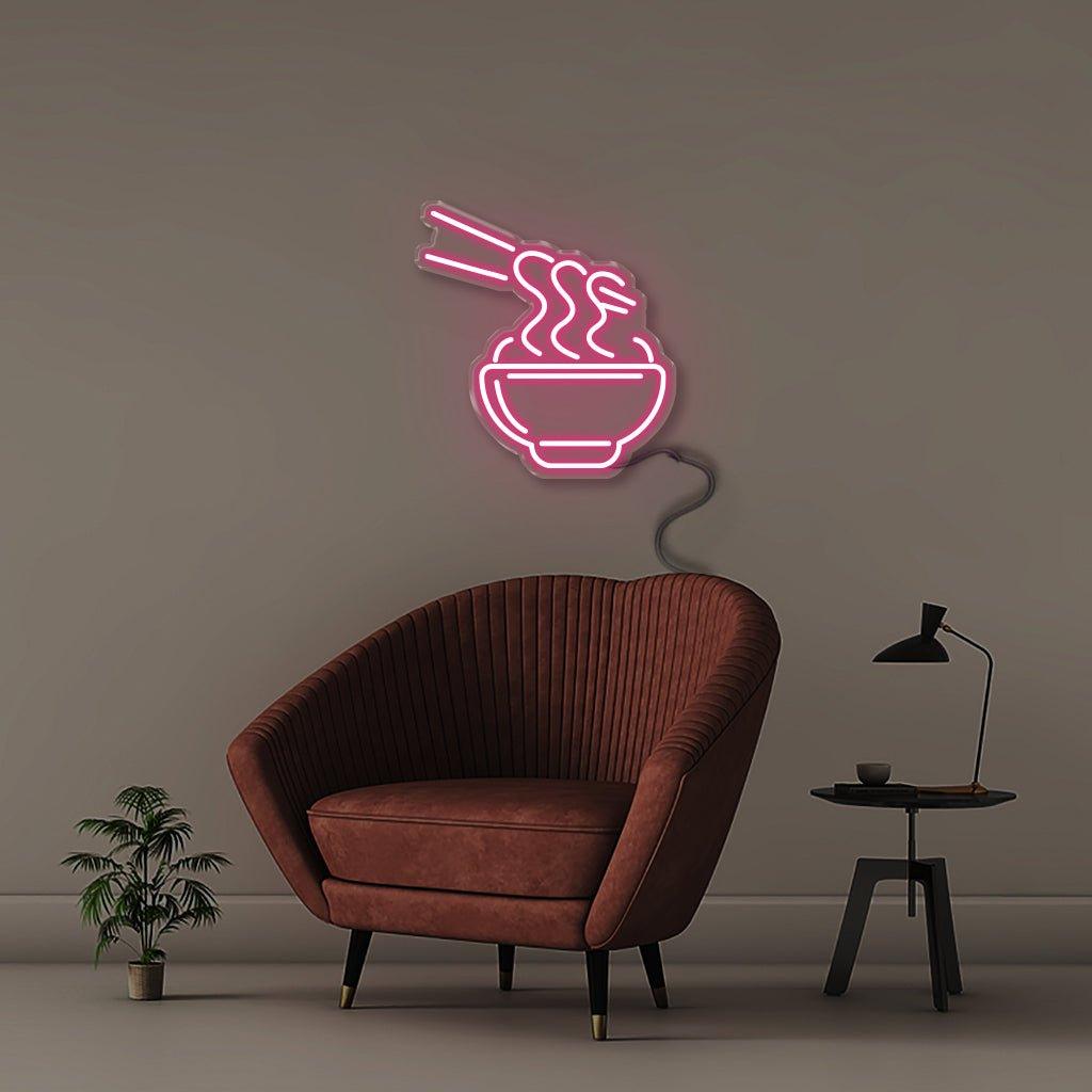 Ramen Noodles - Neonific - LED Neon Signs - 18" (46cm) - Pink