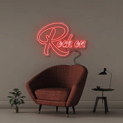 Rock On - Neonific - LED Neon Signs - 100 CM - Blue