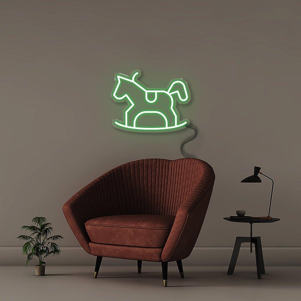 Rocking horse - Neonific - LED Neon Signs - 50 CM - Blue