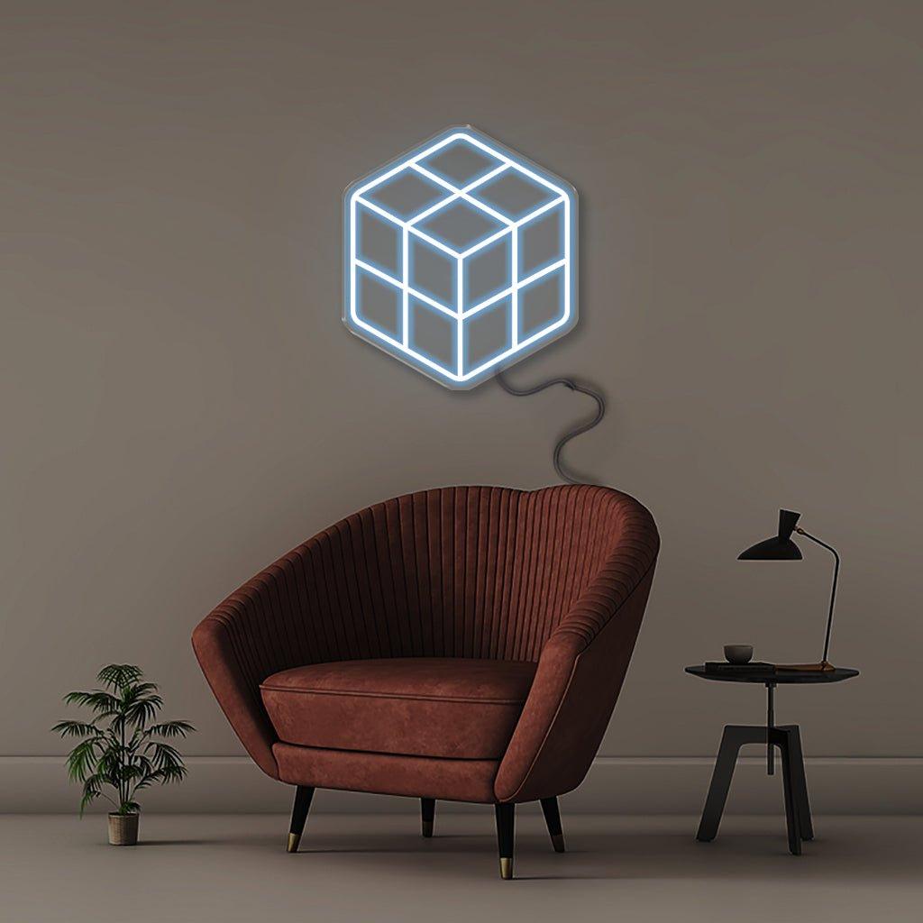 Rubix Cube - Neonific - LED Neon Signs - 50 CM - Blue