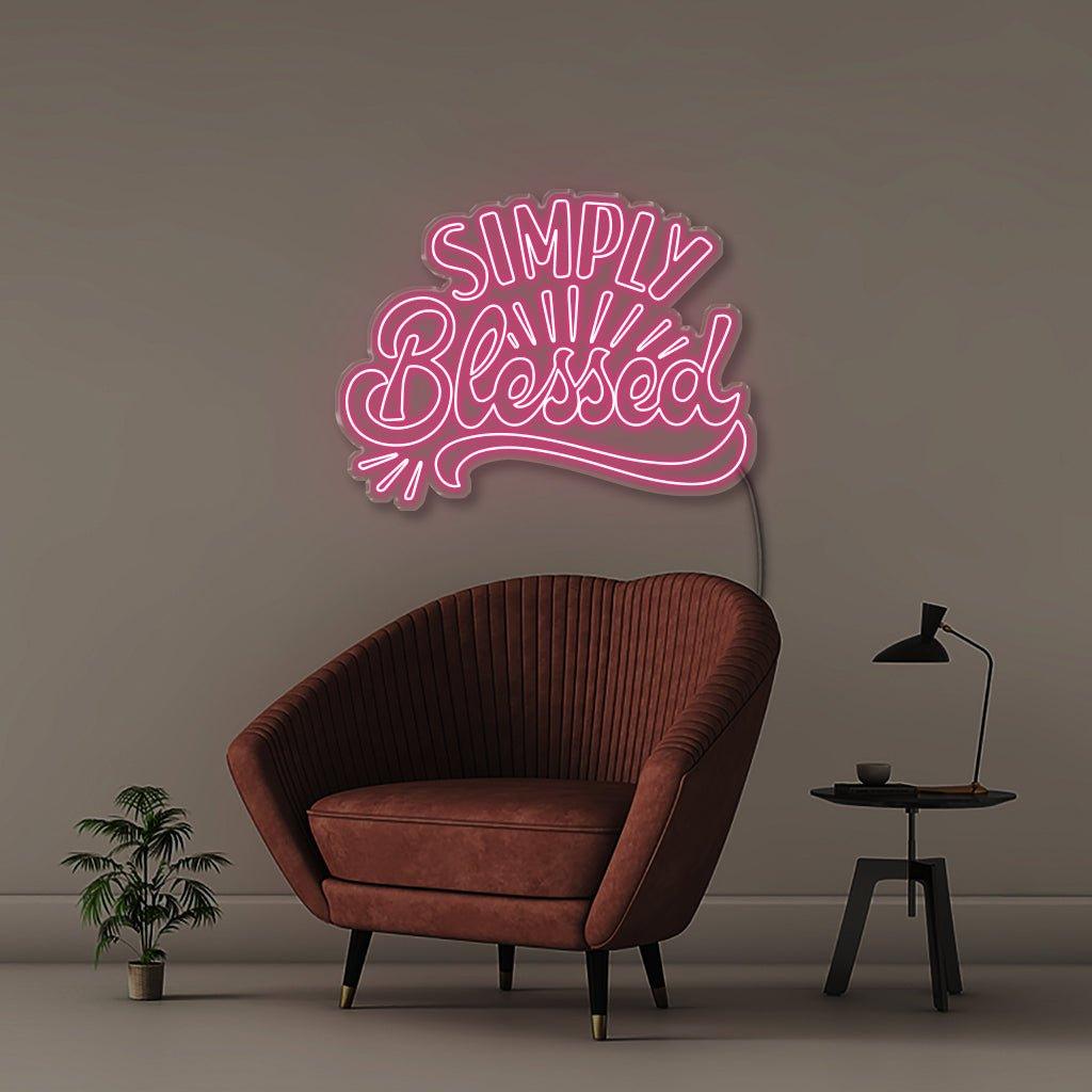 Simply Blessed - Neonific - LED Neon Signs - 100 CM - Blue