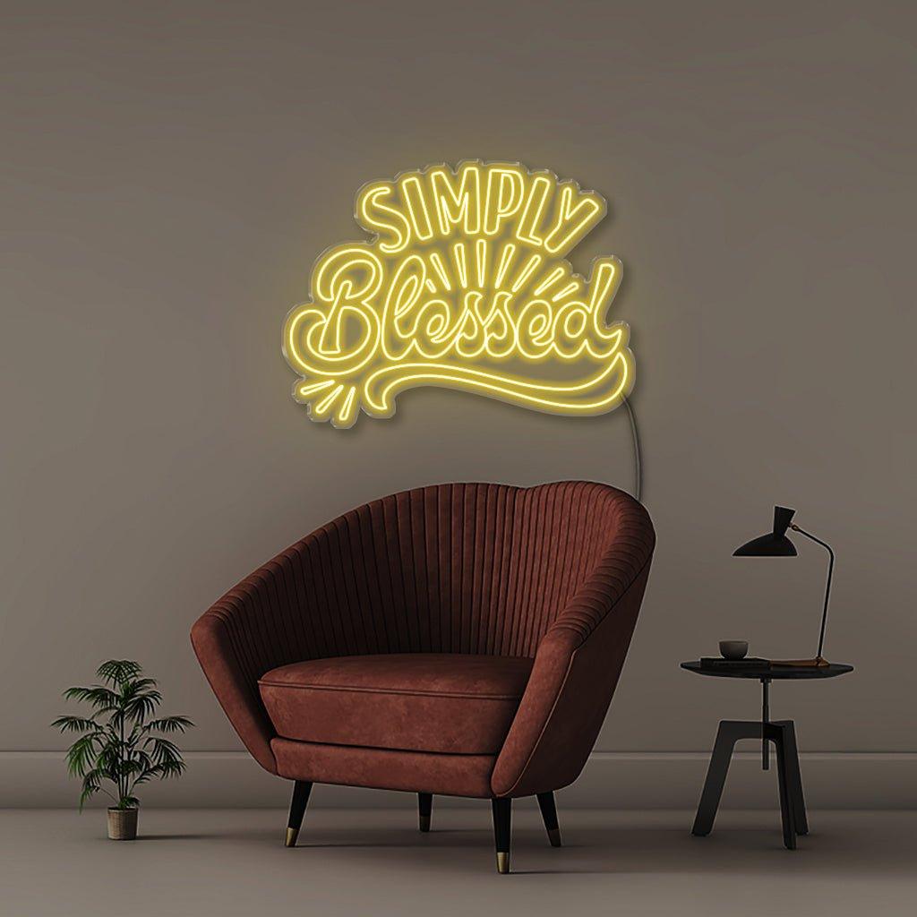 Simply Blessed - Neonific - LED Neon Signs - 100 CM - Blue