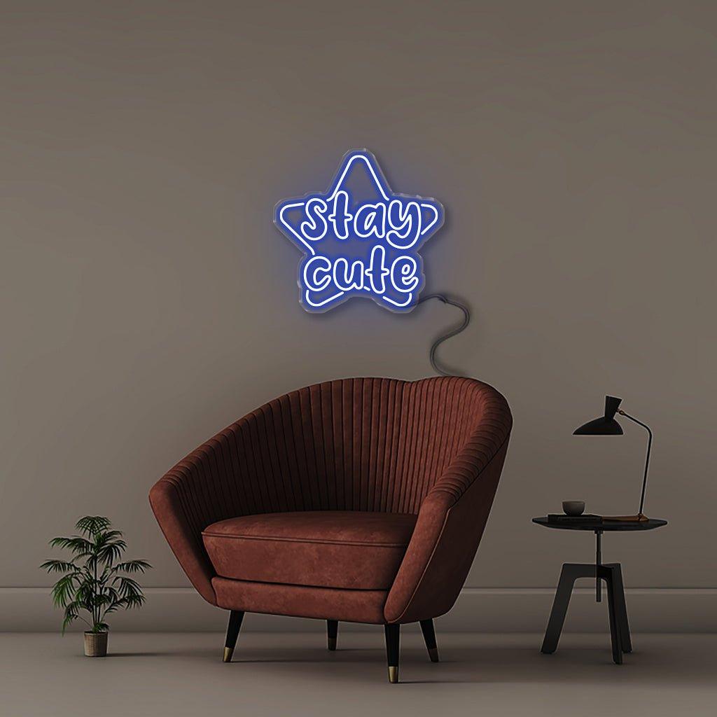 Stay Cute - Neonific - LED Neon Signs - 50 CM - Blue