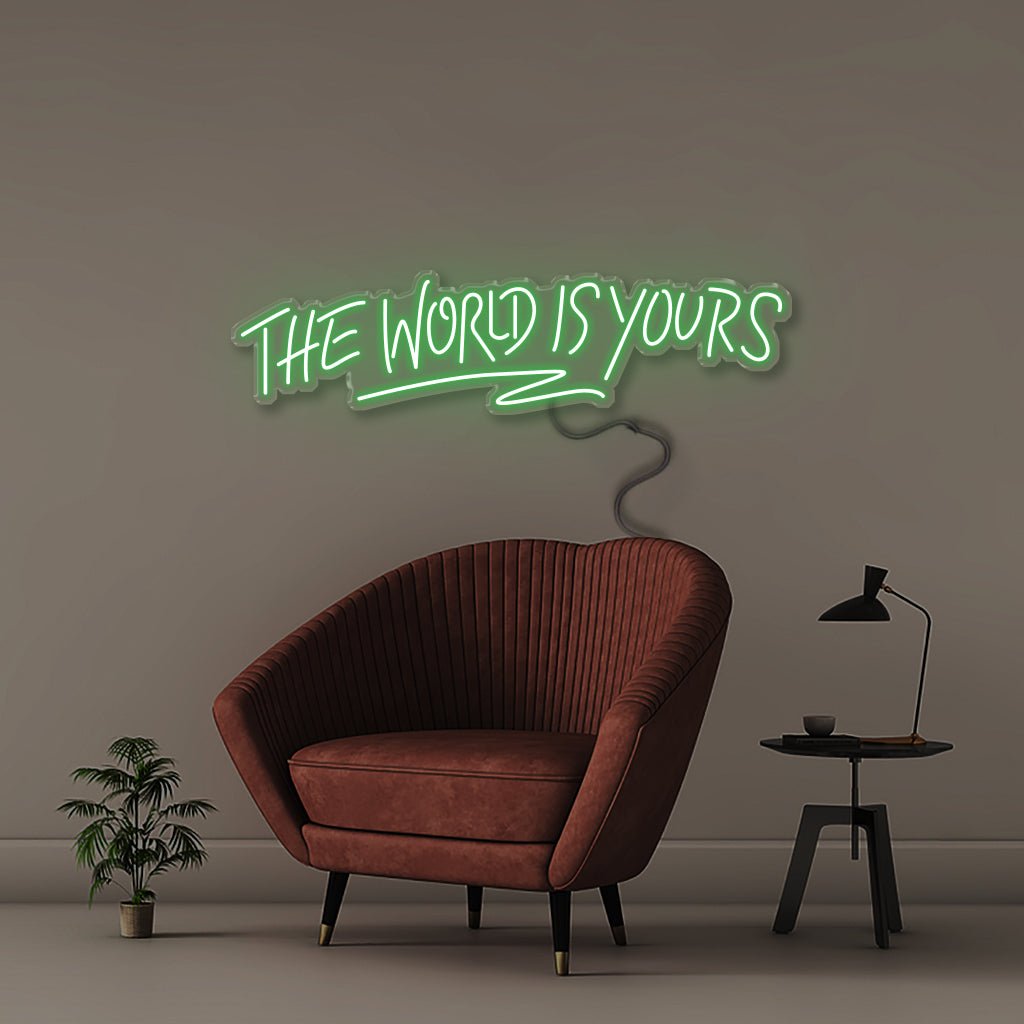 The world is yours - Neonific - LED Neon Signs - 30" (76cm) - Green