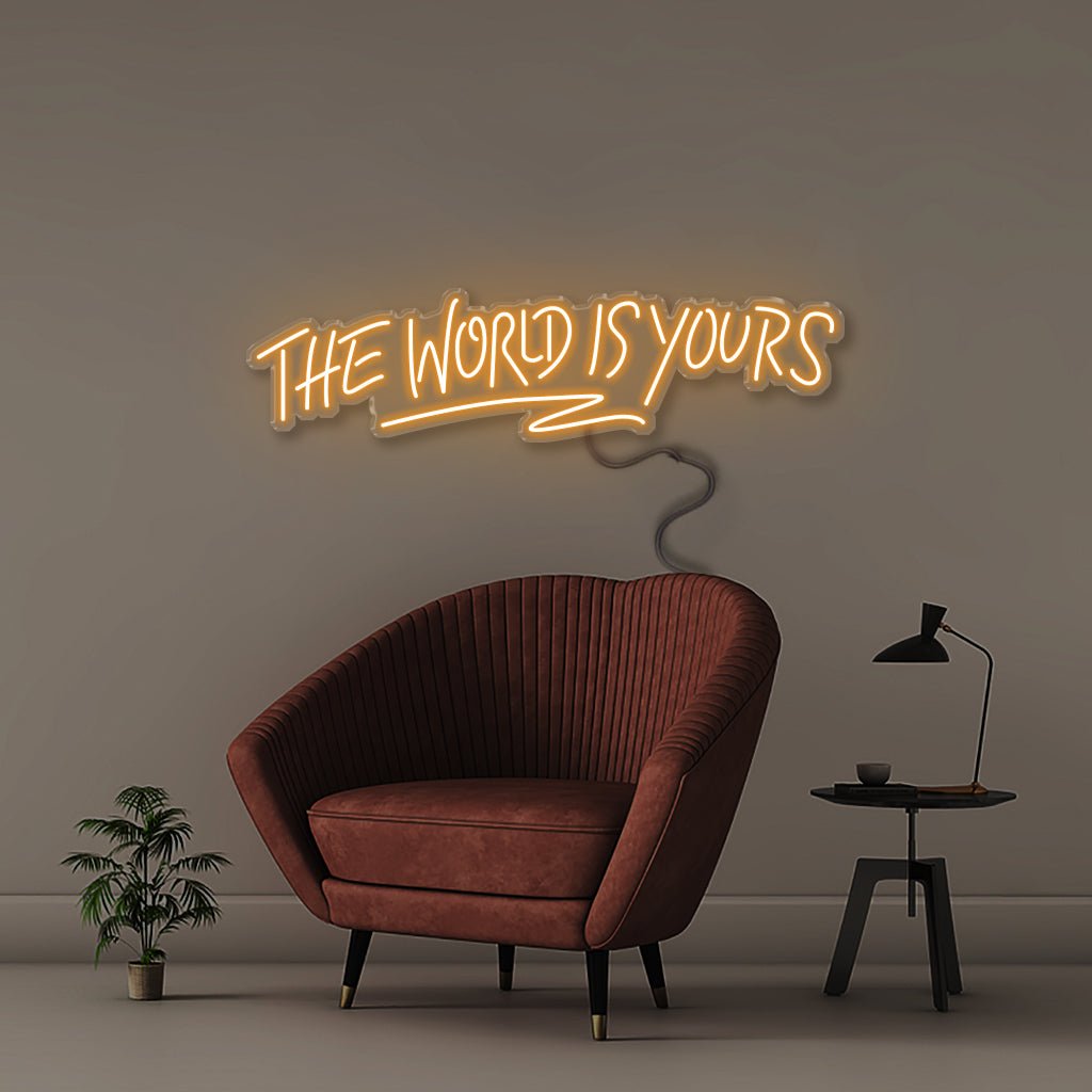 The world is yours - Neonific - LED Neon Signs - 30" (76cm) - Orange