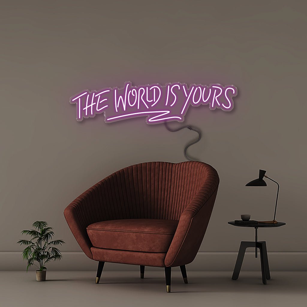 The world is yours - Neonific - LED Neon Signs - 30" (76cm) - Purple