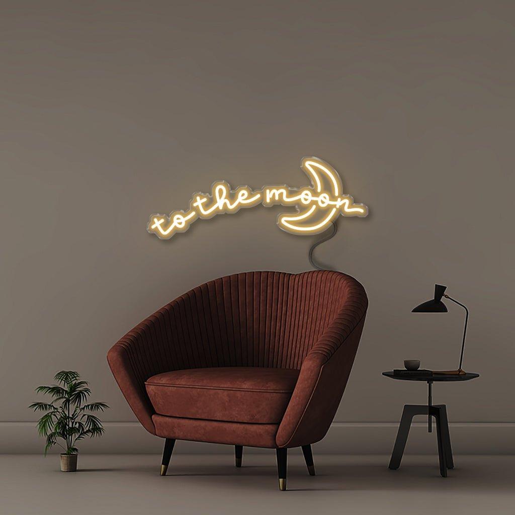 To the moon - Neonific - LED Neon Signs - 18" (46cm) - Warm White