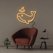 Whale - Neonific - LED Neon Signs - 18" (46cm) - Orange