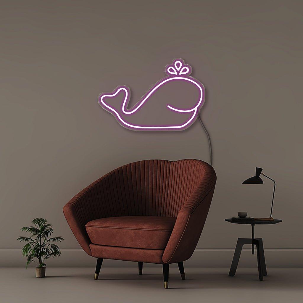 Whale - Neonific - LED Neon Signs - 18" (46cm) - Purple