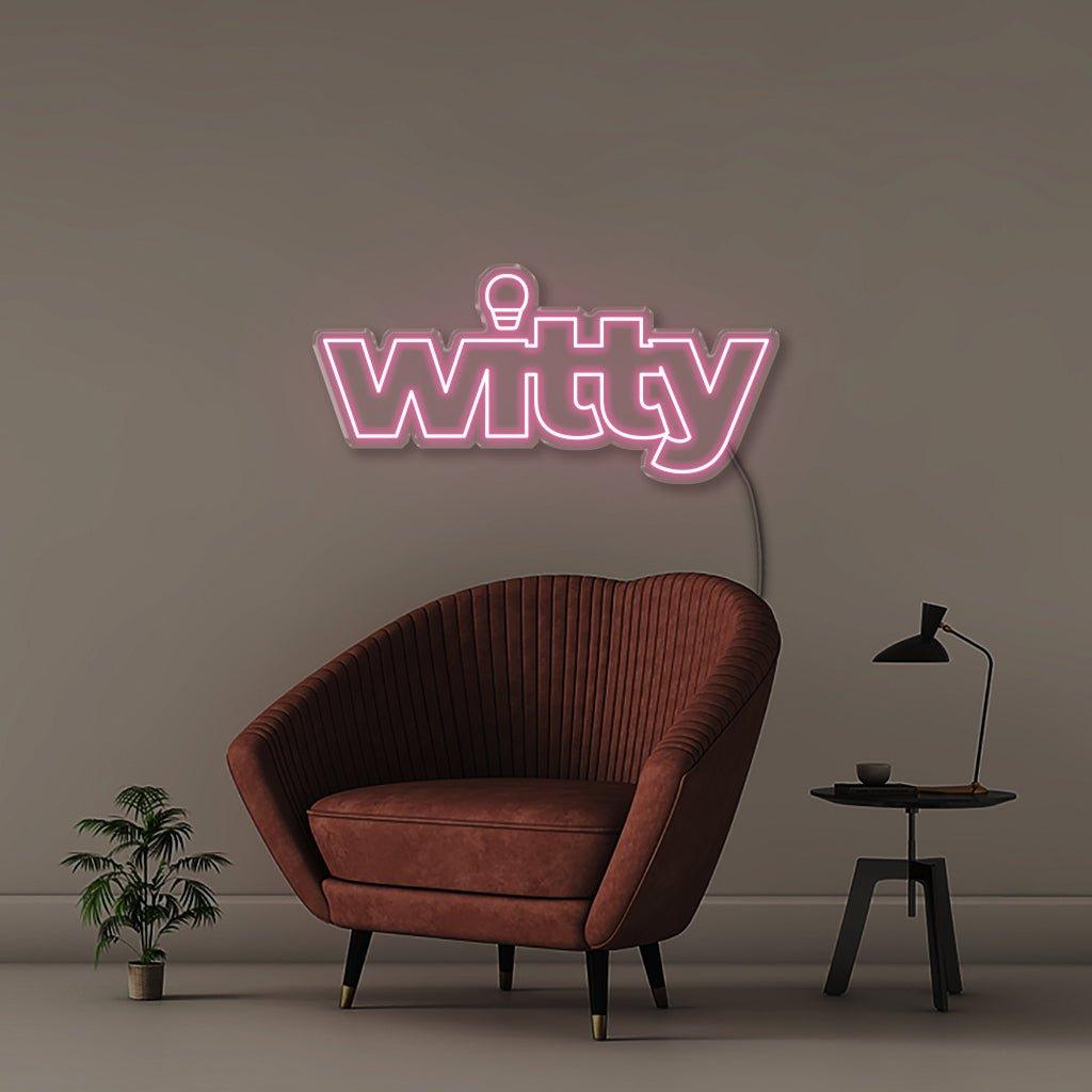 Witty - Neonific - LED Neon Signs - 24" (61cm) - Light Pink