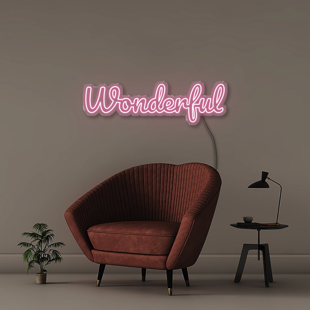 Wonderful - Neonific - LED Neon Signs - 36" (91cm) - Light Pink