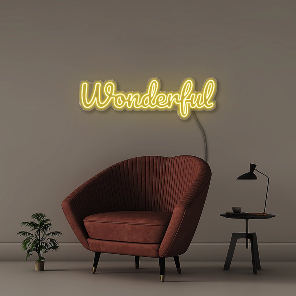 Wonderful - Neonific - LED Neon Signs - 36" (91cm) - Yellow