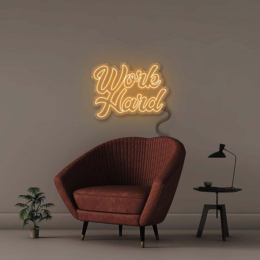 Work Hard - Neonific - LED Neon Signs - 30" (76cm) - Blue