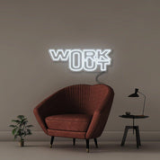 Work Out - Neonific - LED Neon Signs - 18" (46cm) - Cool White