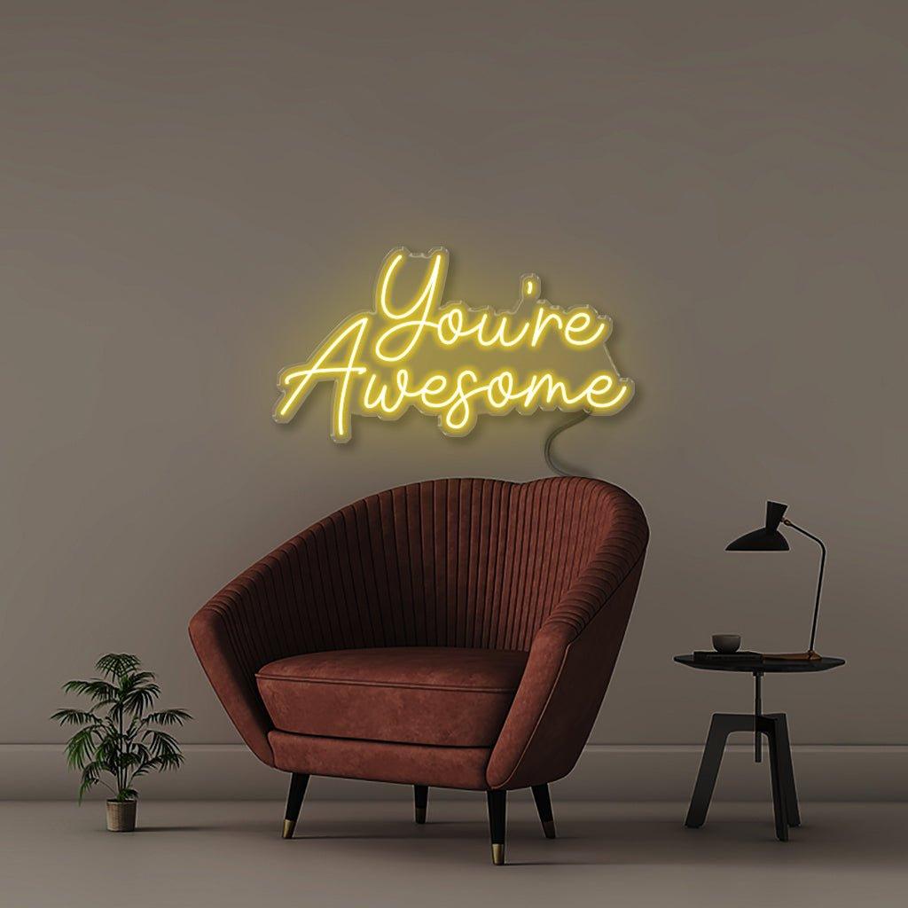 You're awesome - Neonific - LED Neon Signs - 18" (46cm) - Yellow