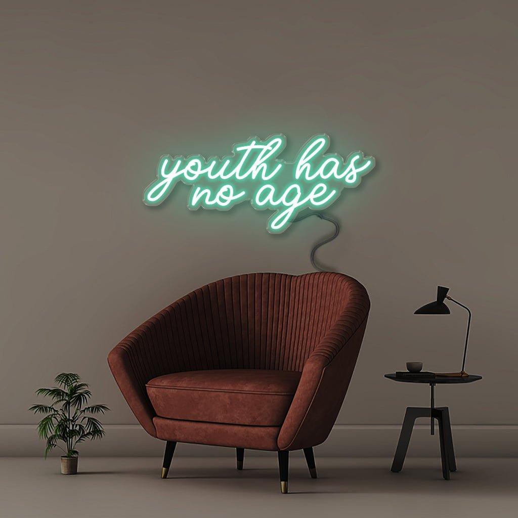 Youth has no age - Neonific - LED Neon Signs - 18" (46cm) - Sea Foam